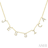 1/4 Ctw 'JESSICA'  Space Name Diamond Necklace in 10K Yellow Gold
